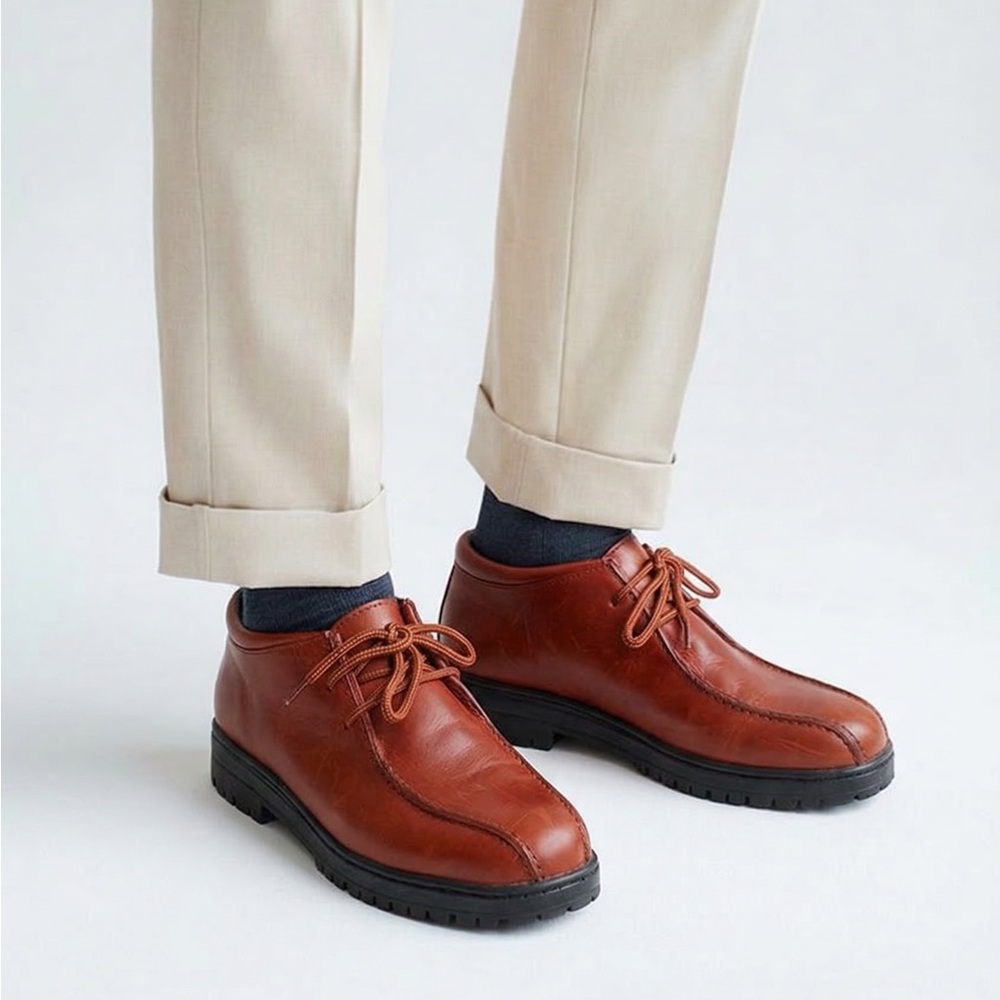 Vintage Stacy Adams Granburry Chukka Chunky Retro Men’s Boots Leather  Size 7M